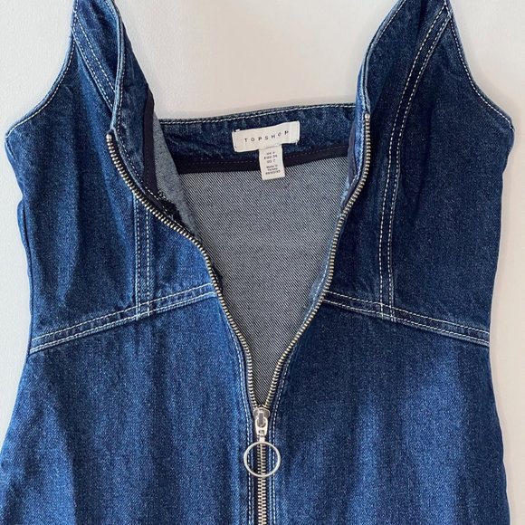 NWOT Topshop Bodycon Denim Dress - Picture 3 of 9